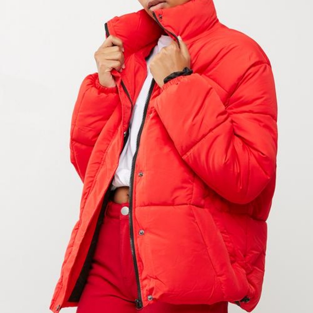 Missguided Red Puffer Jacket - image 1